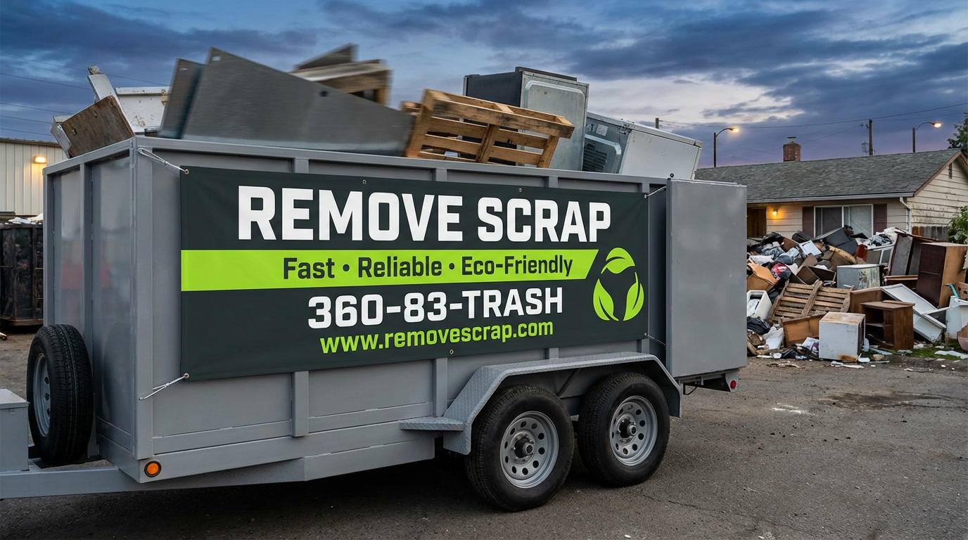 Dump trailer junk removal professional hauling service